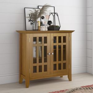 Meuble de rangement bas Bedford en bois brun doré clair pour salon - Product Image 1