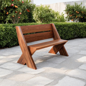 Banco de Madera de Teca Moderno para Exteriores, Banco de Jardín y Patio, Asientos de Lujo para Exteriores - Product Image 1
