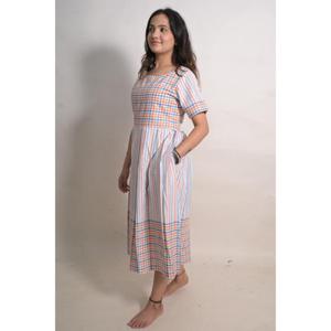 Vestido largo de algodón estampado a mano para mujer, estilo bohemio, vestido de verano suave, informal, para fiesta, ropa étnica india hecha a mano. - Product Image 2