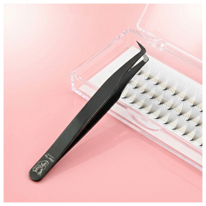 Stainless Steel Fiber Tip Curved <b>Lash</b> Tweezer 45/90 Degree Volume Fan Eyelash Extension Tool Durable Precision Beauty Care - Product Image 5
