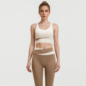 Débardeurs de sport courts pour femmes, hauts d'entraînement courts, débardeurs de course et de yoga à dos nageur, respirants en néoprène, chemises de gym simples à l'avant - Product Image 1