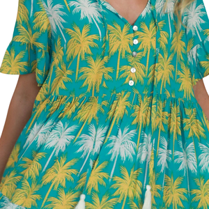 Vestido Mini Estampado para Mujer, Vestido Casual de Verano de Manga Corta - Product Image 5