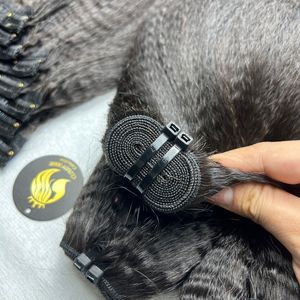 Extensiones de cabello de trama de un solo donante Cutícula alineada Virgen Color negro crudo Paquetes de cabello humano recto rizado - Product Image 1