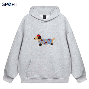 Sudadera con Capucha Unisex Personalizada con Bordado Chenille, 100% Algodón Felpa, Diseño Holgado, Transpirable, con Bolsillos, Servicio OEM - Product Image 3
