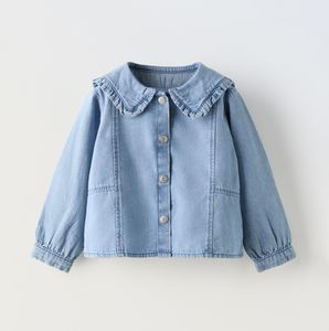 เสื้อเชิ้ตเดนิมแขนยาวสำหรับเด็กผู้หญิง ปรับแต่งได้ คุณภาพสูง ระบายอากาศได้ดี ผ้าฝ้ายลำลอง เสื้อนอกสำหรับเด็กผู้หญิง สกรีนโลโก้ได้ - Product Image 6