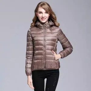 Parka imperméable à capuche pour femme, couleur unie, manches longues, fermeture éclair, style blazer de bureau, pour l'hiver, modèle très demandé, pour femmes - Product Image 3