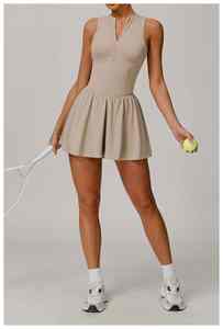 Falda y Top Deportivos Exclusivos de Malla de Poliéster Flexible, Ligeros, Elegantes y con Estilo para Golf y Uniformes de Tenis Femeninos - Product Image 3