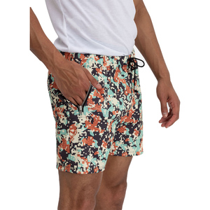 Shorts de sport compressifs sublimés en gros avec poches latérales zippées, shorts de plage pour hommes, course à pied, jogging, yoga - Product Image 1