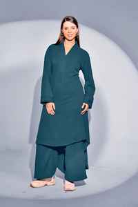 Cordsets Kurtis de estilo pakistaní para XL-XXL-Talla grande | Tela importada fluida | Alternativa Abhaya | Elección de tendencia - Product Image 3