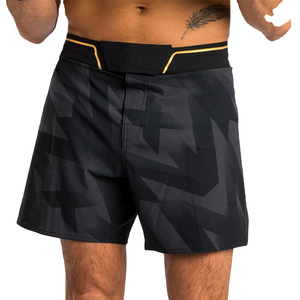 Pantalones Cortos de MMA Sublimados, Pantalones Cortos de Artes Marciales con Cintura Elástica, Pantalones Cortos de Boxeo 100% Poliéster, Tela Elástica Cómoda para Hombre - Product Image 1