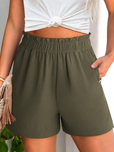 Shorts d'été pour femmes, coupe décontractée, taille élastique avec cordon de serrage, en coton, légers et confortables pour la plage, les voyages et les vacances - Product Image 2