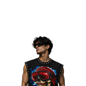 Custom Rhinestone Graphic Printed <b>Tank</b> <b>Top</b> 100% Cotton Jersey Soft Fabric <b>Vintage</b> Style Sleeveless T Shirt For Unisex - Product Image 6