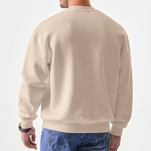 Sudadera de cuello redondo al por mayor, de algodón grueso de alta calidad, de manga larga, holgada y extragrande - Product Image 1