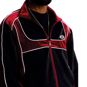 Custom Velour Tracksuit Set <b>Zip</b>-<b>Up</b> <b>Jacket</b> Pants Premium Soft Fabric Casual Sportswear Luxury Streetwear Patchwork <b>jacket</b> for men - Product Image 3