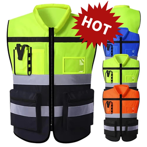 Chaleco de Seguridad Ecológico de Alta Visibilidad con Certificación EN, Reflectante, de Poliéster, Unisex, con Bolsillos y Cierre de Cremallera, en Varios Colores - Product Image 2