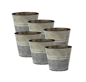 Macetero Decorativo de Metal para Patio, Jardín, Balcón, Terraza, Hogar, Interior y Exterior, Moderno, Elegante y Duradero, Contenedor para Exhibición de Plantas - Product Image 6
