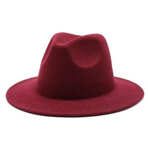 Fashion Polyester Fedora Hat for Women <b>Men</b> Classic Character Casual <b>Flat</b> Wide Brim Jazz <b>Cap</b> - Product Image 6