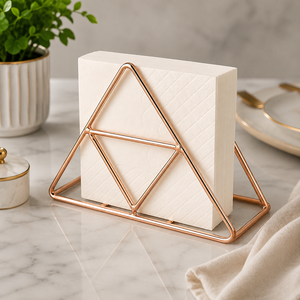 Porte-serviettes en métal moderne avec design géométrique pour la cuisine et la table de restaurant, vaisselle à prix de gros - Product Image 3