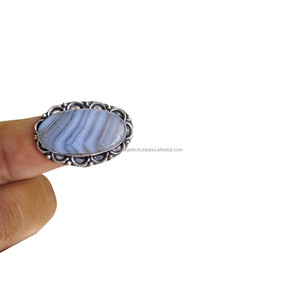 ขายดีที่สุดแหวนพลอยโมราลูกไม้สีฟ้าธรรมชาติแท้สำหรับผู้ชายผู้หญิงแหวนที่มีคุณภาพพรีเมี่ยมขายส่ง - Product Image 4