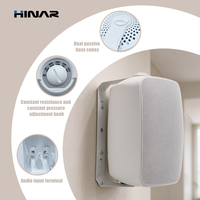 Kit d'enceintes de plafond encastrées 2.1 canaux, ensemble d'enceintes murales avec woofer de 6,5 pouces, amplificateur Bluetooth, musique d'ambiance intérieure/extérieure