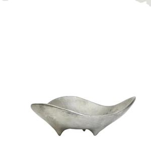 ชามผลไม้ตกแต่งทรงเมทัลลิก ฐานตั้งสำหรับเสิร์ฟอาหารว่าง จานตกแต่งสไตล์ดอกไม้ ชามสลัด อุปกรณ์ตกแต่งโต๊ะ อุปกรณ์จัดงาน - Product Image 1