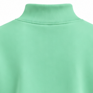 Mint Green Women <b>Turtleneck</b> Sweatshirt Long Sleeve Pullover Casual Loose Fit Fleece High Neck Winter Streetwear Top <b>Jumper</b> - Product Image 4