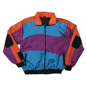 Ensemble de survêtements coupe-vent légers et imperméables en polyester et nylon pour hommes, avec logo, couleur contrastante, pour l'extérieur, vente en gros - Product Image 2