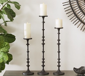 Support de bougie pilier sur mesure en fer plaqué laiton, fait main, pour centre de table de mariage, décoration de table pour fêtes à domicile - Product Image 3