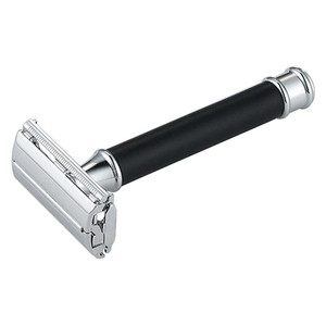 Maquinilla de Afeitar de Seguridad de Metal Ecológica con Mango Negro Elegante, Maquinilla de Afeitar de Doble Filo para Hombres, Afeitadora Manual de Barbero, Personalizada para Bikini/Cuerpo/Cara - Product Image 2
