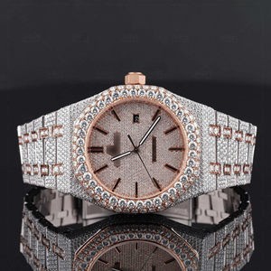 Hip Hop Moissanite Diamond Watch Fully Iced <b>Automatic</b> ETA Movement Power Reserve Stainless Steel Glass Pointer 41MM <b>Wristwatch</b> - Product Image 2