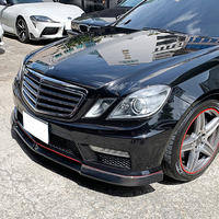 Nuevo Alerón Delantero de Fibra de Carbono Estilo V, Aditamento con Tornillos para Reequipamiento/Actualización, Compatible con M-Benz W212 Pre-facelift E63 AMG 2010-2013, Hecho en TW