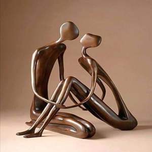 Pièce d'art sculpturale en aluminium coulé, conçue pour la décoration contemporaine avec une sensibilité au design moderne - Product Image 3