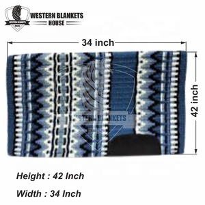 Almohadillas de sillín de lana pesada hechas a medida para equitación occidental Parche de cuero aceitoso Almohadillas de sillín de exhibición rellenas de algodón - Product Image 5