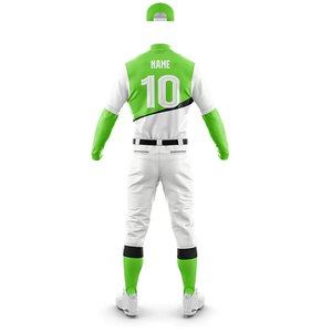 Ensemble uniforme de baseball pour hommes, orange et blanc, manches longues, pantalon en jersey sublimé avec numéro 10 et nom personnalisable - Product Image 5