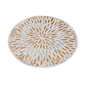 Luxury Handmade Round Glass <b>Beaded</b> <b>Placemats</b> Kitchen Table Decor for Restaurant and Hotel Design - Product Image 2