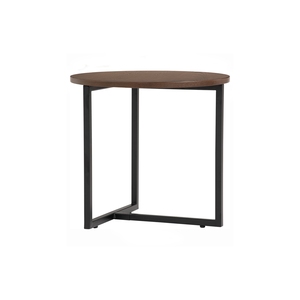 Industrial Flat Pack KD Design <b>Round</b> <b>Small</b> Nigststand with Metal Leg Easy Assembly Side <b>Table</b> for Bedroom Living Room Home Use - Product Image 1