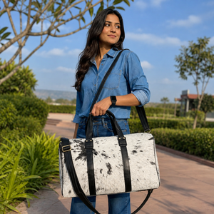 Cowhide Leather Luggage <b>Bags</b> New Design Multi Uses Handmade <b>Bag</b> Unisex Travel <b>Bag</b> Big Size Multi Uses Hair on Hide Han - Product Image 3