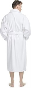 Peignoir thermique de luxe pour homme 100 % coton éponge avec ceinture, logo personnalisé, 2026 styles, manches longues - Product Image 2