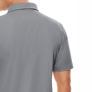 Polo de Piqué de Color Sólido para Hombre, Manga Corta, Informal, Tejido, Corte Regular, Beige - Product Image 6
