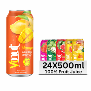 VINUT Factory's 490ml Bebida de jugo sin azúcar con variedad de pulpa Sabores Muestra gratis de Vietnam Etiqueta privada Otras bebidas - Product Image 1