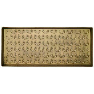 Élégant plateau à chaussures en métal, finition bronze huilé, design à anneaux entrelacés en relief, organisateur de chaussures d'entrée en fer galvanisé – En promotion - Product Image 5