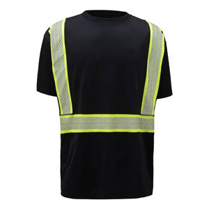 T-shirts à manches courtes haute visibilité pour hommes, bandes réfléchissantes, vêtements de travail, uniformes, t-shirts haute visibilité pour travailleurs - Product Image 2