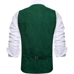 Gilet en cuir suédé vintage pour homme, style western cowboy, avec franges et pompons, boutons-pression, décontracté, OEM - Product Image 3
