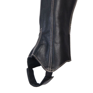 Étui en cuir véritable personnalisé OEM en gros, demi-guêtres robustes en cuir de vachette pour l'équitation, sacs de jambières LHC-0066 - Product Image 3