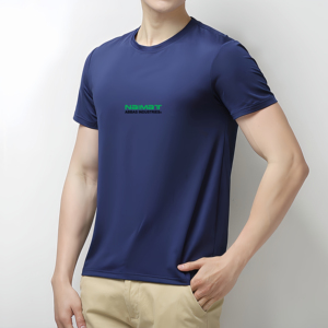ไนมัต อาบาส อินดัสทรีส์เสื้อยืดแขนสั้นสีน้ำเงินสำหรับผู้ชาย แห้งเร็ว ทรงปกติ คอกลม ชุดลำลอง - Product Image 6