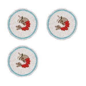 Handmade Indian Watermelon Beaded Embroidery Coaster New Design Glass Runner for Wedding <b>Parties</b> Cross-<b>Stitching</b> Needlework - Product Image 6