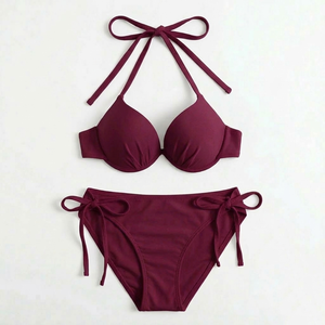 Ensemble de maillots de bain brésiliens en corde tressée aux couleurs tendance, bikinis et vêtements de plage, maillot de bain pour femmes, maillot de bain pour filles - Product Image 4