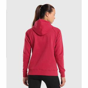 Sweat à capuche zippé intégral pour femme, en polaire rouge, avec cordon de serrage, séchage rapide, écologique, pour usage quotidien, confort optimal - Product Image 3