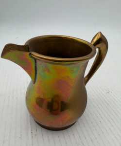 Pichet à crème en céramique irisée Lusterware, petit pichet à sirop décoratif, mini-carafe, finition émail brillant Regency Glam - Product Image 2