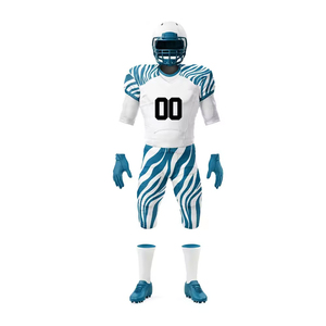 Uniformes de football américain personnalisés de haute qualité, sublimés, réversibles, respirants, en polyester, pour adultes, unisexes, à manches courtes, vêtements de sport - Product Image 1